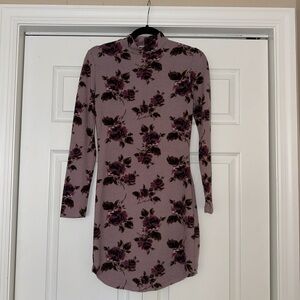 Charlotte Russe Women's floral body con sweater dress